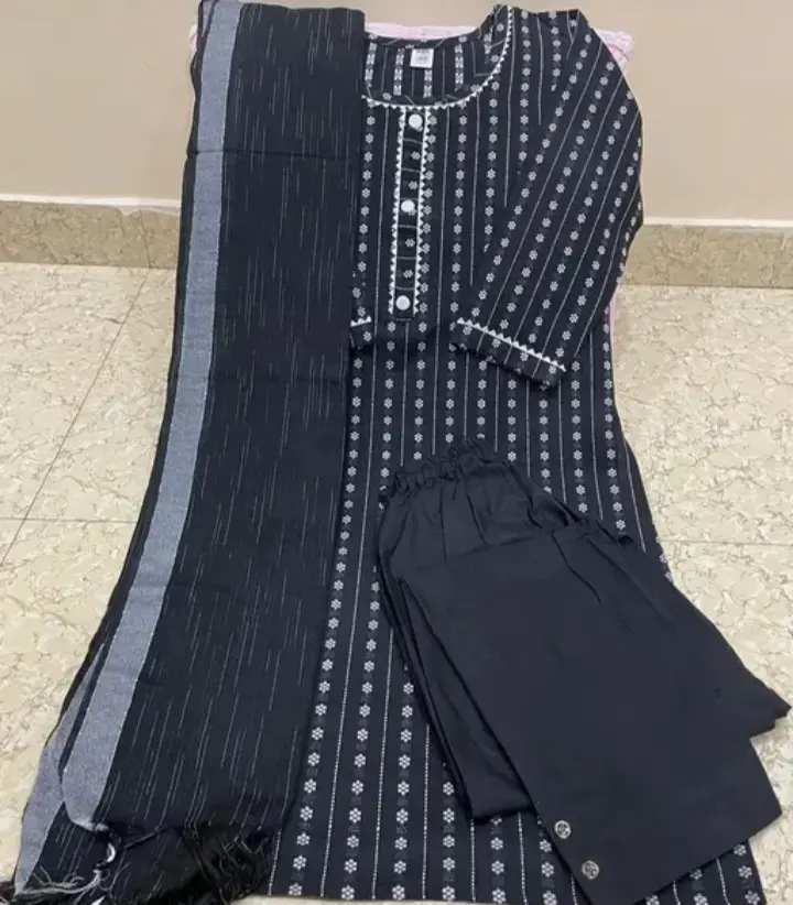 Cotton Kurti Pant with Dupatta 